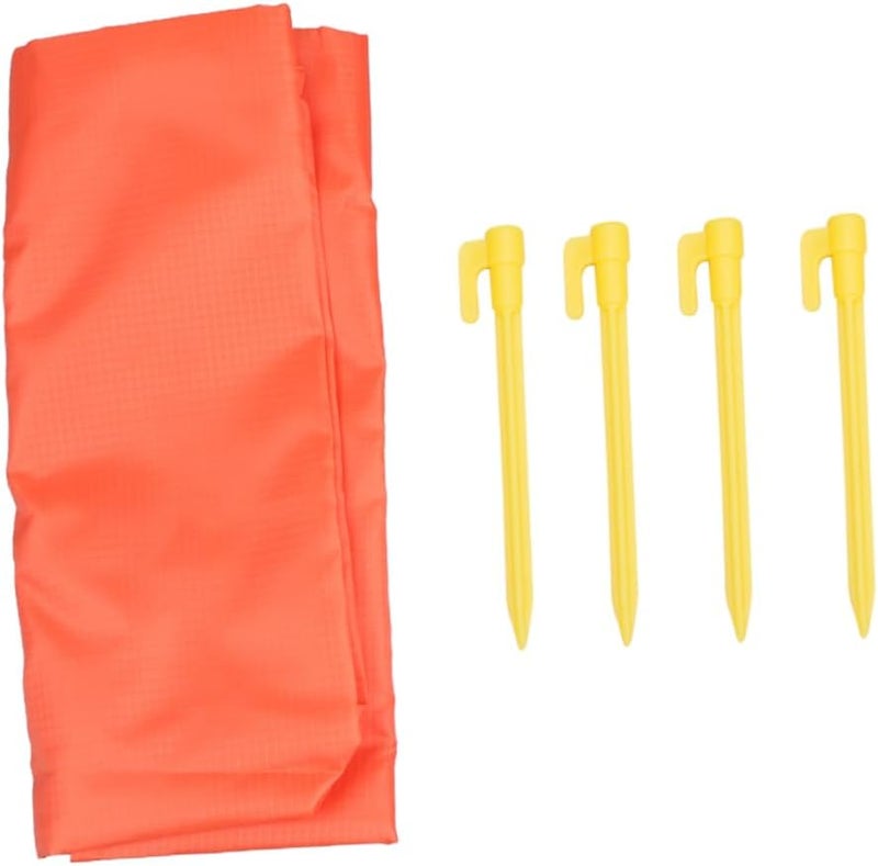 4 Pcs Orange Foldable Picnic Mat Multifunctional Beach Camping Pad with Storage Bag - Image 1